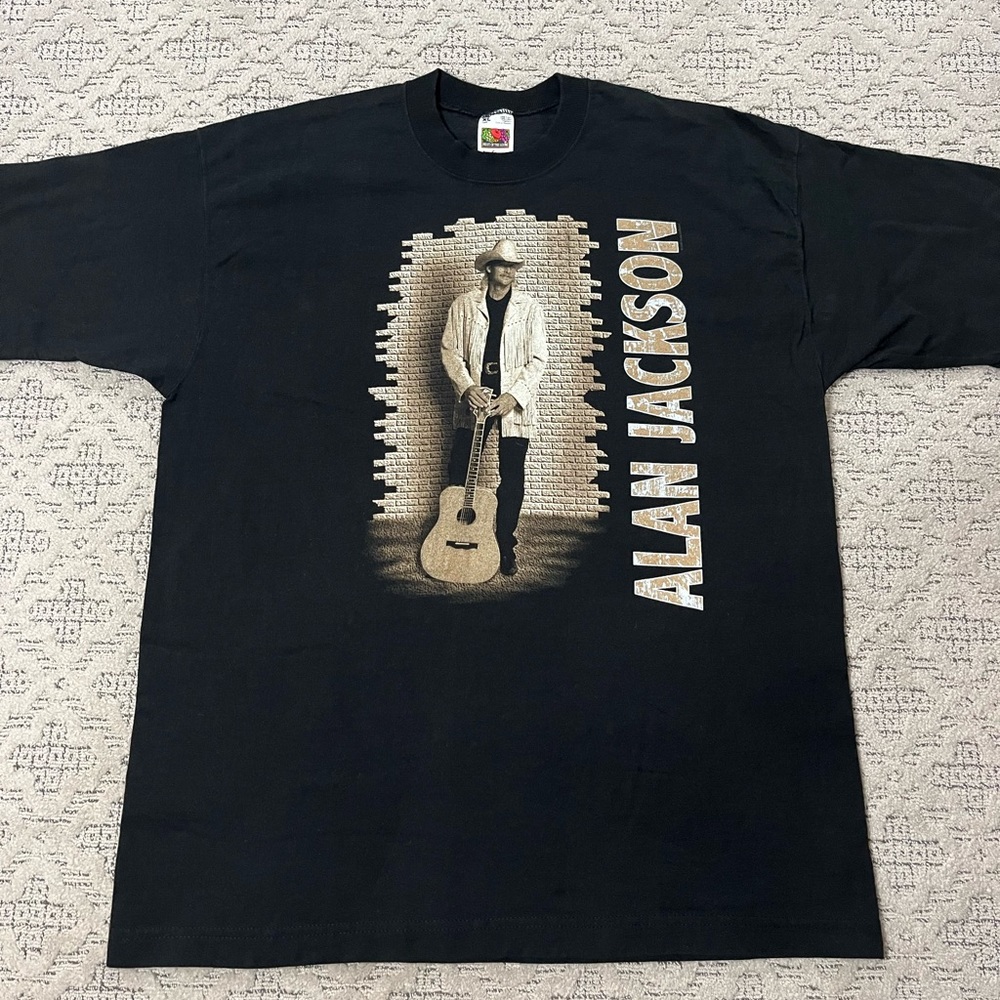 ๐ธ '96 Alan Jackson Country Artist Legend Thich Cotton Vintage Perfect 2 Side T - Picture 3 of 12